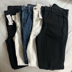 American Eagle Women's Jeans - Black, Blue, White